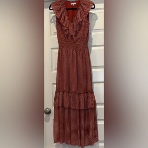 Max Studio Red and White Maxi Dress